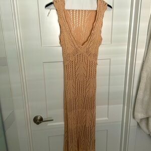 Guess sweater dress rose pink with gold shimmer